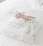 Squared Acrylic Christening Box with Personalisation